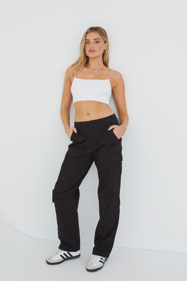 Gigi Cargo Pant, BLACK