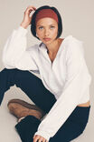 Jolie Cropped Zip Through Hoodie, CLOUD WHITE - alternate image 1
