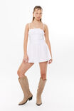 Mary Ruched Mini Dress, WHITE - alternate image 5