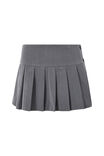 Tilly Pleated Mini Skirt, CHARCOAL MARLE - alternate image 6