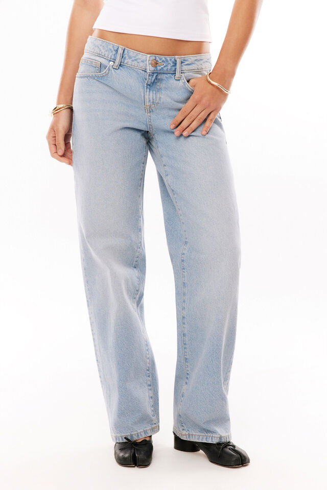 Low Rise Straight Jean, SWISS BLUE