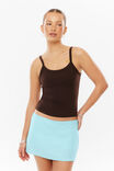 Marley Low Rise Linen Mini Skort, GLOSSY AQUA - example image 4
