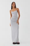 Soft Strappy Ruched Maxi Dress, GREY MARLE - alternate image 1