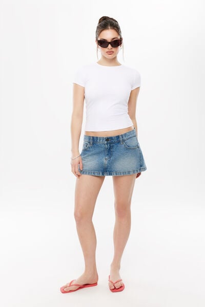Sleek Shay Short Sleeve Top, WHITE