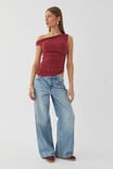 Soft Mia Ruched Top, DEEP CHERRY - alternate image 2