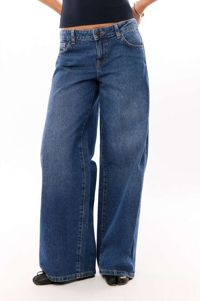 Low Rise Baggy Jean, MARINE BLUE