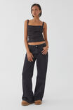 Luxe Ruched Sleeveless Top, BLACK - alternate image 2