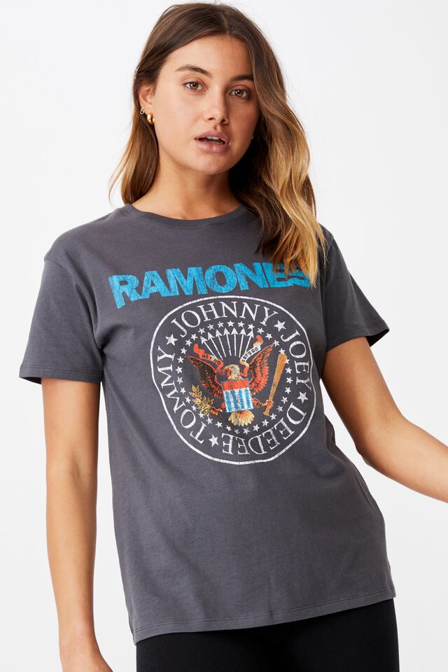 Ramones Tee, GRANITE GREY/LCN MT RAMONES EAGLE