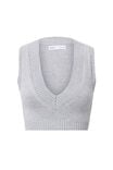 Paris V Neck Knit Vest, GREY MARLE - alternate image 6