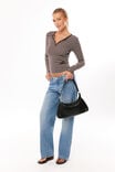 Alexis Henley Long Sleeve Top, PARIS STRIPE GLAZE BROWN - example image 2