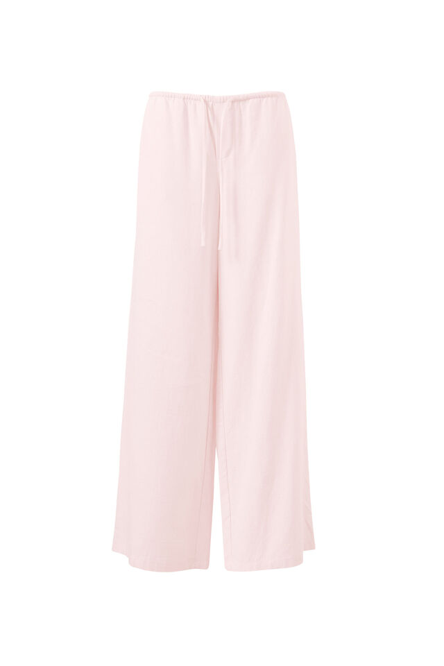 Marley Low Rise Linen Pant, POWDER BLUSH