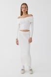 Kenzie Knit Maxi Skirt, MERINGUE WHITE - alternate image 1