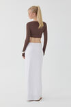 Soft Hipster Maxi Skirt, WHITE - alternate image 3