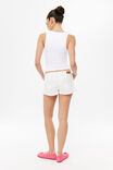 Y2k Micro Denim Short, CLEAN WHITE CONTRAST - example image 3