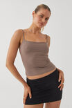 Luxe Strappy Cami, MINK BROWN - alternate image 5
