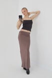 Soft Twist Maxi Skirt, BROWN CAROB - alternate image 5