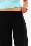 Fold Back Wide Leg Pant, BLACK - example image 4