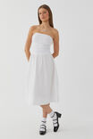 Eva Strapless Midi Dress, WHITE - alternate image 4