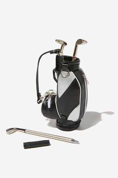 Caddy Golf Pen Set, BLACK & WHITE