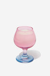 Wine Glass Candle, ROSAPOWER/ARCTIC BLUE - alternate image 1