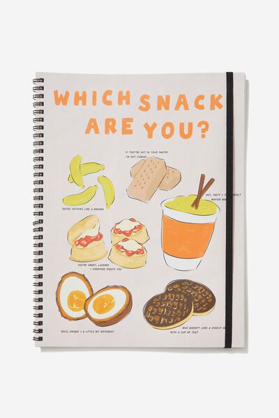 A4 Spinout Notebook, RG UK WHICH SNACK ARE YOU