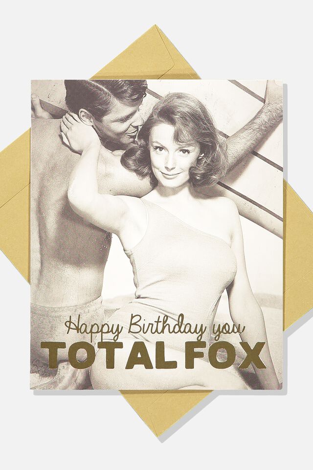 Funny Birthday Card, TOTAL FOX