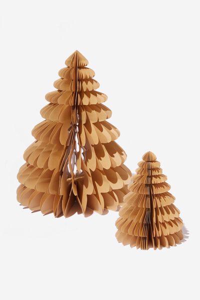 Paper Christmas Tree 2 Pack, KRAFT
