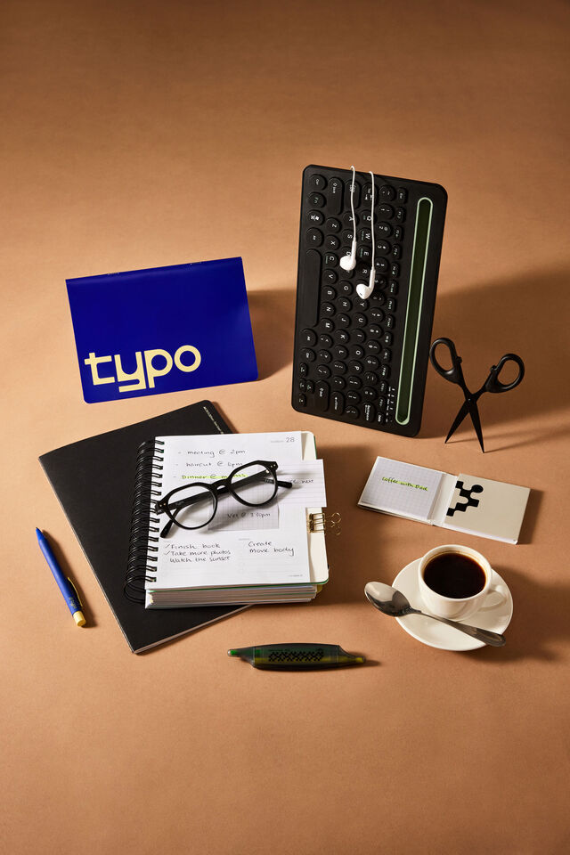 The A5 Typo Notebook, BERRY BLUE
