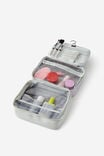 3 Fold Hanging Cosmetic Case, CONCRETE/LAVENDER HAZE - alternate image 2