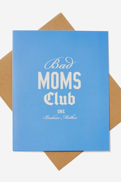 Mothers Day Card 2024, BAD MOM S CLUB BLUE