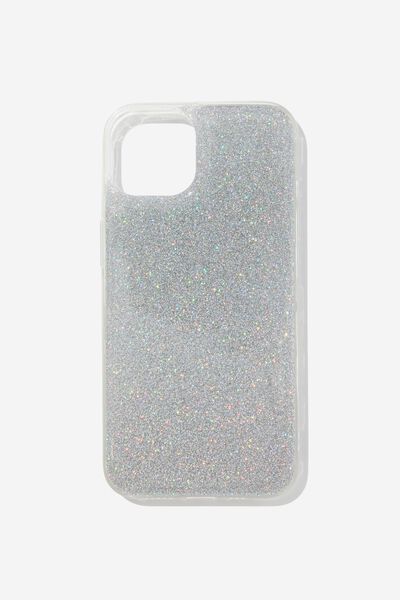 Snap On Protective Phone Case Iphone 13/14, SILVER GLITTER
