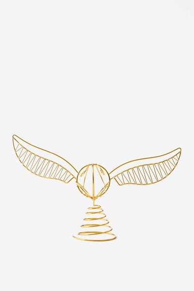 Collab Metal Tree Topper, LCN WB HP GOLDEN SNITCH