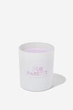 Tell It Like It Is Candle, PALE LAVENDER FUR PARENT - alternate image 1