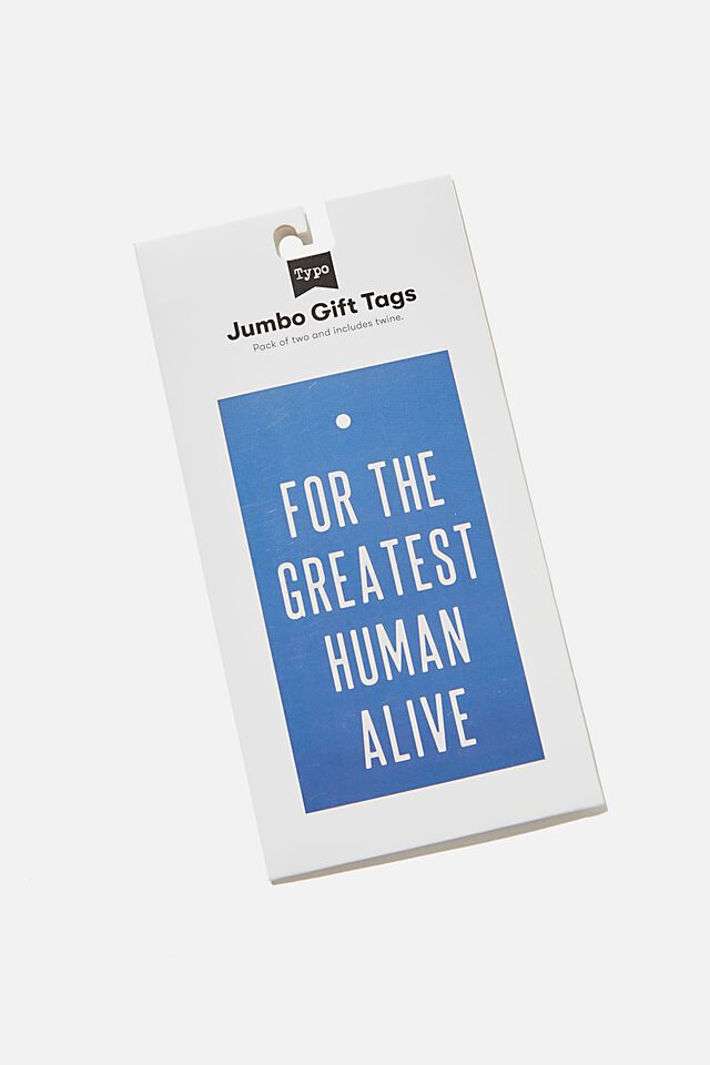 Jumbo Gift Tag Pack, GREATEST HUMAN ALIVE