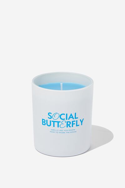 Tell It Like It Is Candle, BLUE AURA SOCIAL BUTTERFLY