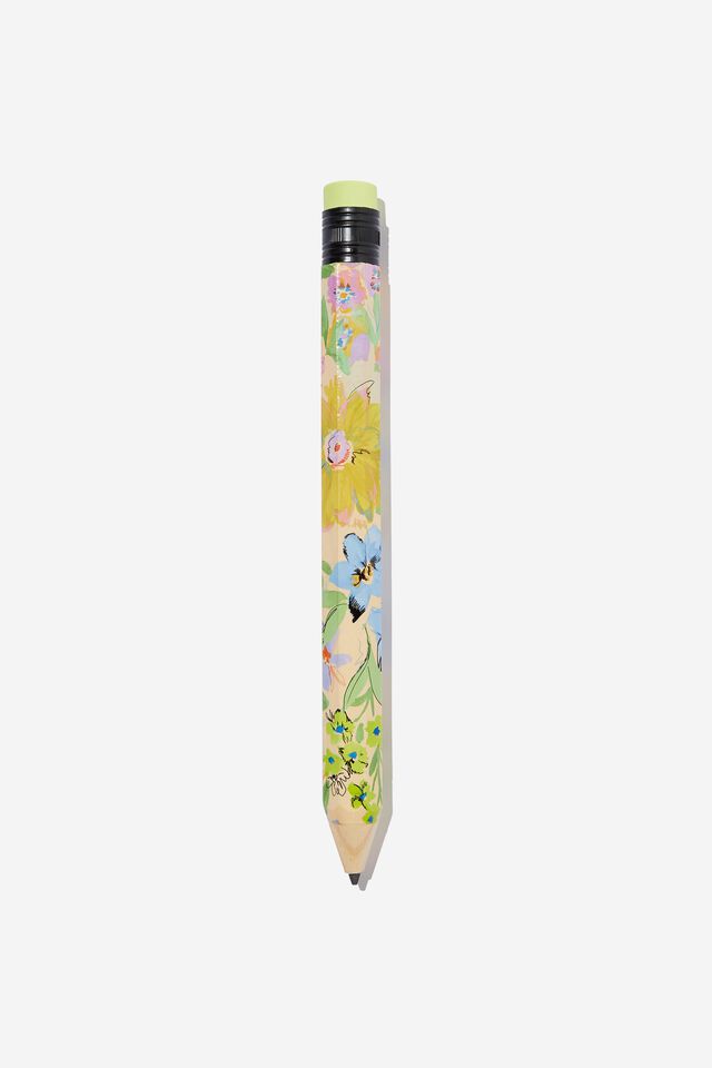 Fashion Giant Pencil, HANDCRAFTED FLORAL