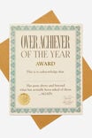Premium Funny Birthday Card, AWARD OVER ACHIEVER OF THE YEAR - alternate image 1