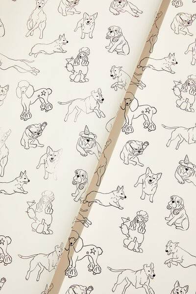 Roll Wrapping Paper, DOGS YARDAGE