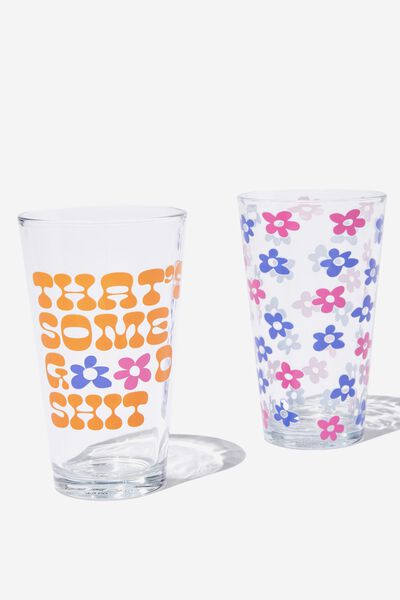 Glass Tumbler Set Of 2, THAT S SOME GOOD SHIT!