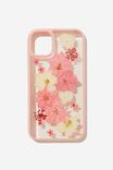 Protective Phone Case iPhone 11, TRAPPED GARDEN FLOWERS / PINK - alternate image 1