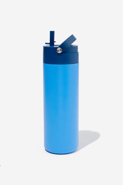 Thirst Quencher 1L Metal Drink Bottle, MIDNIGHT & CORNFLOUR BLUE