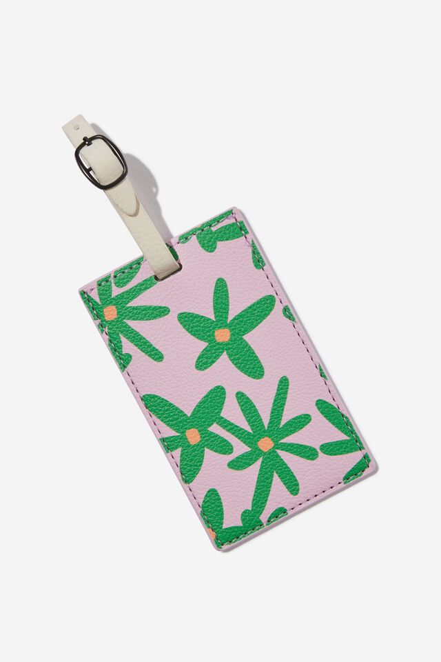 Off The Grid Luggage Tag, PAPER DAISY GREEN/CANTELOUPE