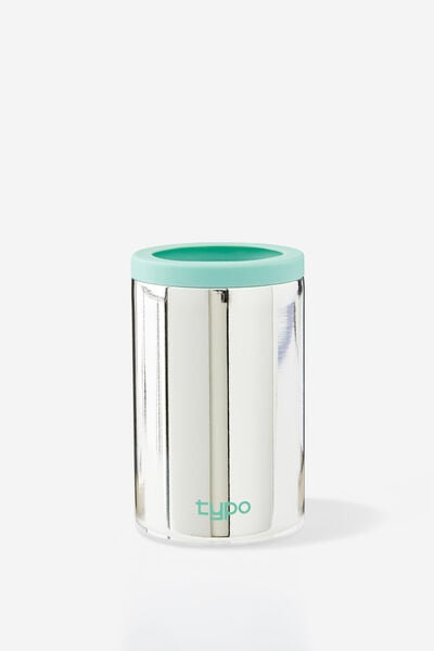 Can Cooler, SILVER METALLIC / JELLY MINT