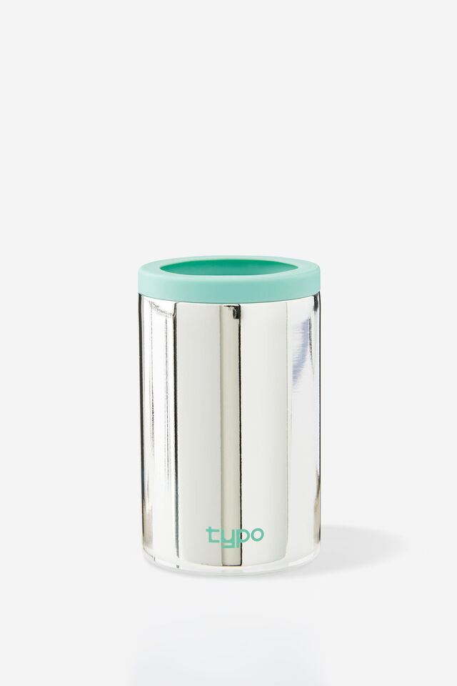 Can Cooler, SILVER METALLIC / JELLY MINT