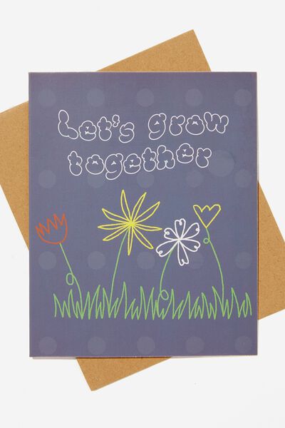 Premium Love Card, LETS GROW TOGETHER NAVY