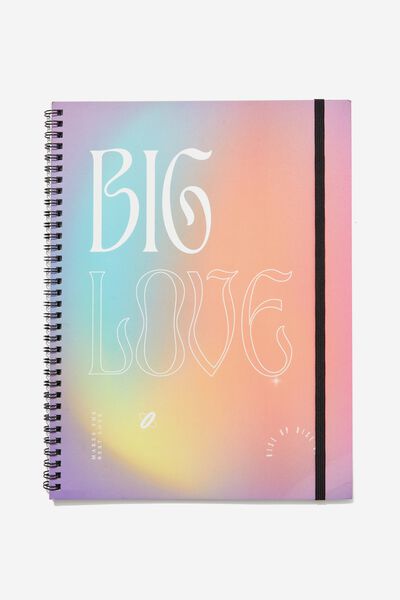 A4 Spinout Notebook, BIG LOVE SOLARISED