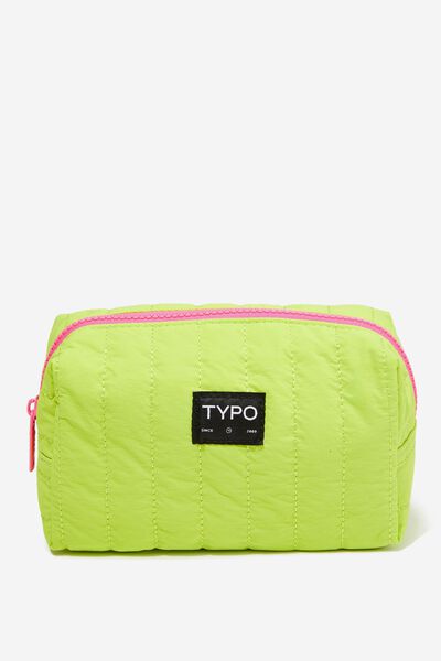 Florence Pencil Case, LIME CRUSHED NYLON