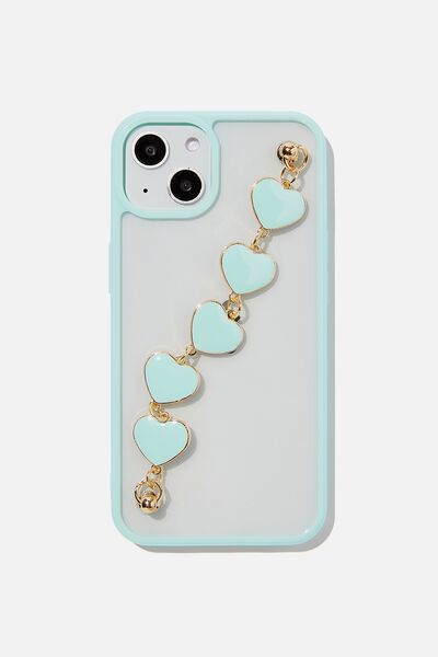 Carried Away Phone Case Iphone 13, SPRING MINT HEART CHAIN