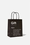 Get Stuffed Gift Bag - Small, GIFT NOUN BLACK