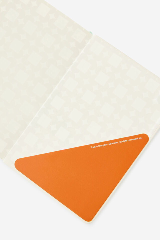 Personalised A5 Hard Lined Notetaker Notebook, MINTY HARLEQUIN